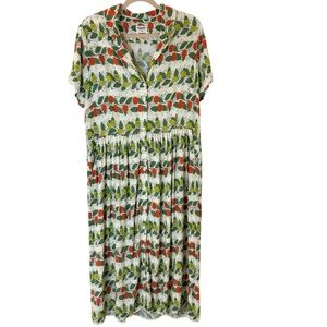 Horrockses Fashions x Joanie Fruit Print Midi Dress – Size 14